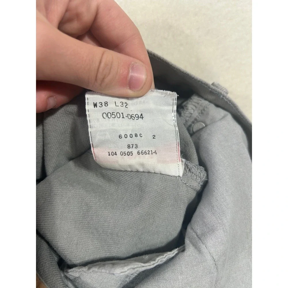 Levis 501 Original Fit Grey Denim Jeans Mens Straight Leg Button Fly 100 Cotton